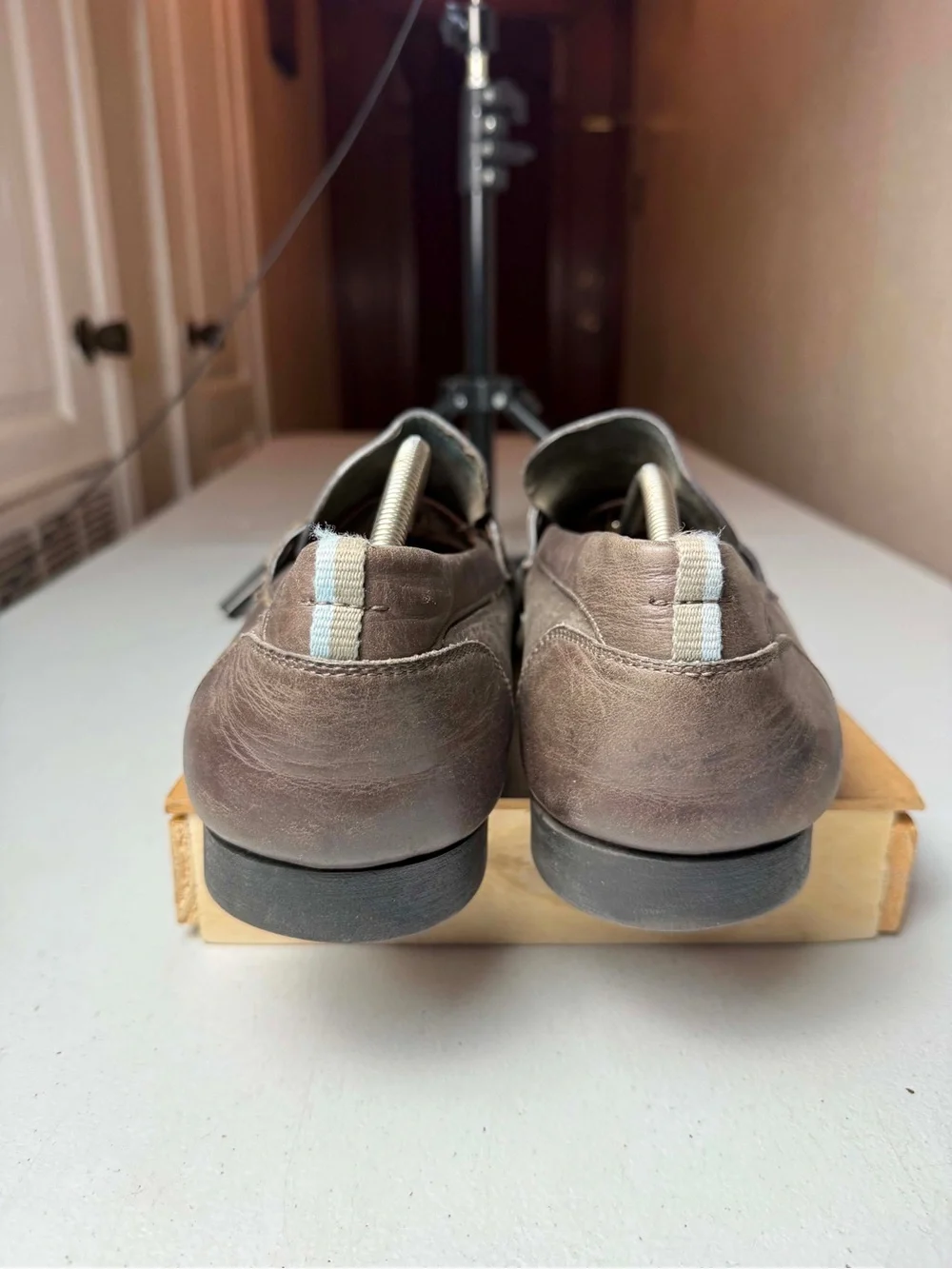 Ferragamo Sz 13 Brown leather loafers with a vintage vibe  #formal